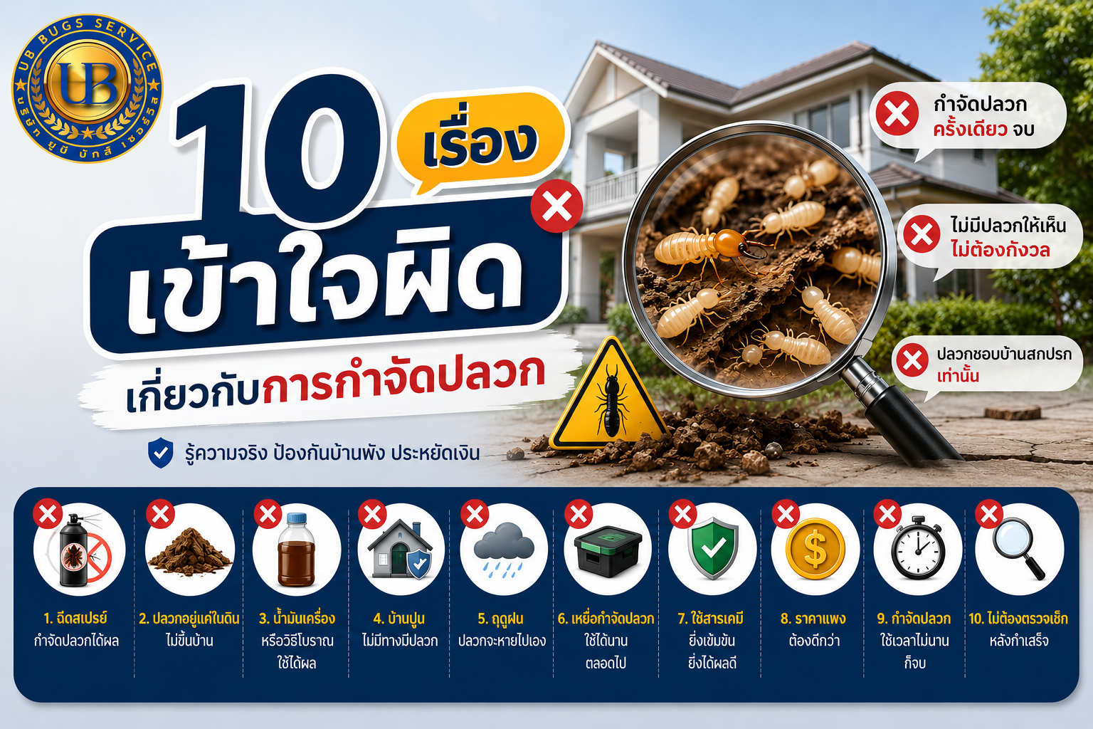 10 เรื่องเข้าใจผิด เกี่ยวกับการกำจัดปลวก ที่อาจทำให้บ้านคุณพังเร็วขึ้น